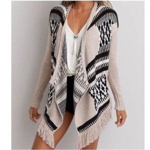 American Eagle Fringe Western Style Cardigan